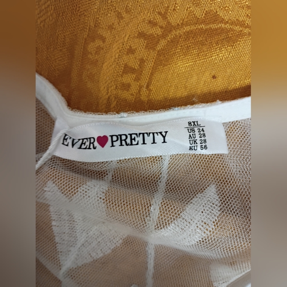 NWT Ever Pretty White Floral Sequin  Formal Evening Wedding Dress Size 8XL (24) - Picture 11 of 12